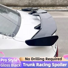 55x5'' FITS SEDAN MODELS GLOSS BLACK PRO STYLE GT RACING REAR TRUNK SPOILER WING