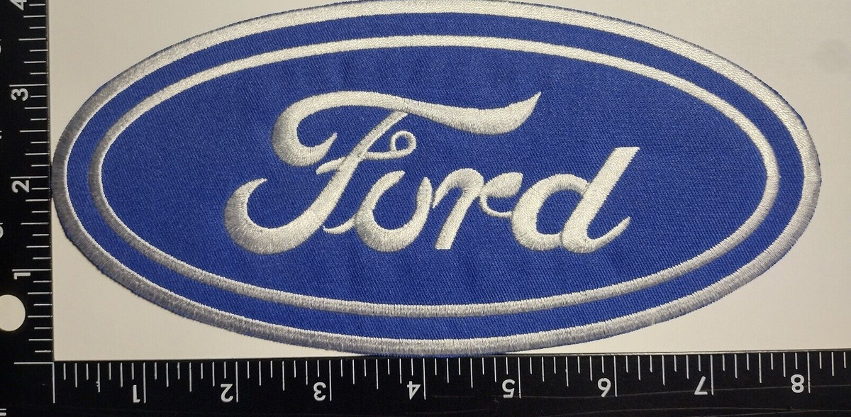 Large Ford Patch Iron On or Sew On Embroidered Patch Oval High