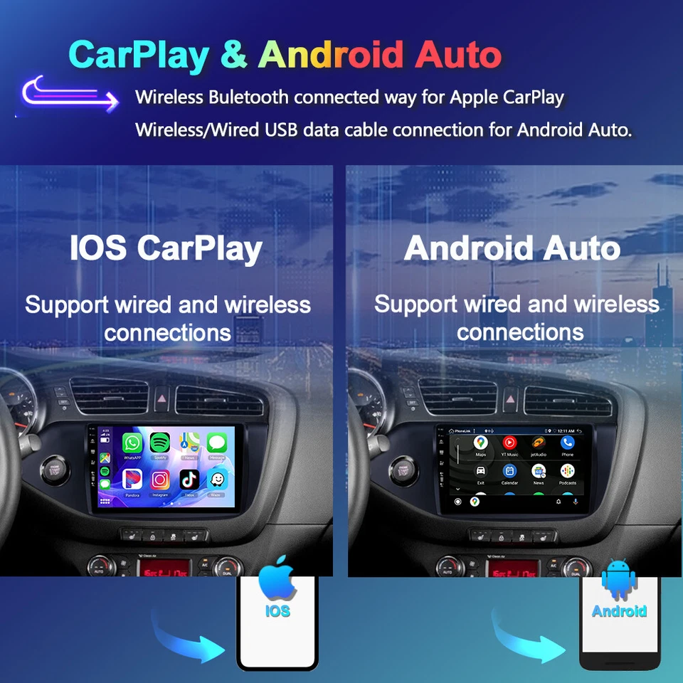 Für Kia Ceed JD 2012-2016 Autoradio Car Play Andorid 14 Navi GPS DAB+AHD 4G+64GB - Bild 4 von 4