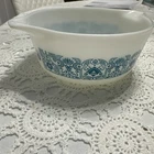 Vintage Pyrex 473 Horizon Blue Pattern 1 Quart Casserole Dish Bowl 6”