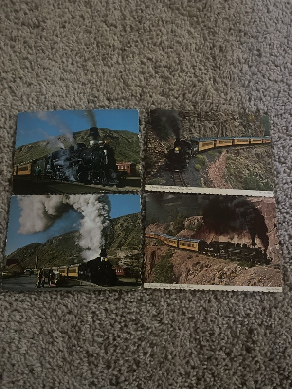 Postcard Denver and Rio Grande Narrow Gauge Train  Durango Silverton Colorado