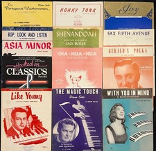 19 ODDBALL 1940s-60s POP PIANO SOLOS sheet music SHEARING McPartland PREVIN  