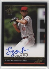 2018 Leaf Ultimate Draft 92 Black Gold /25 Lyon Richardson #BG-LR1 Auto 1qe0
