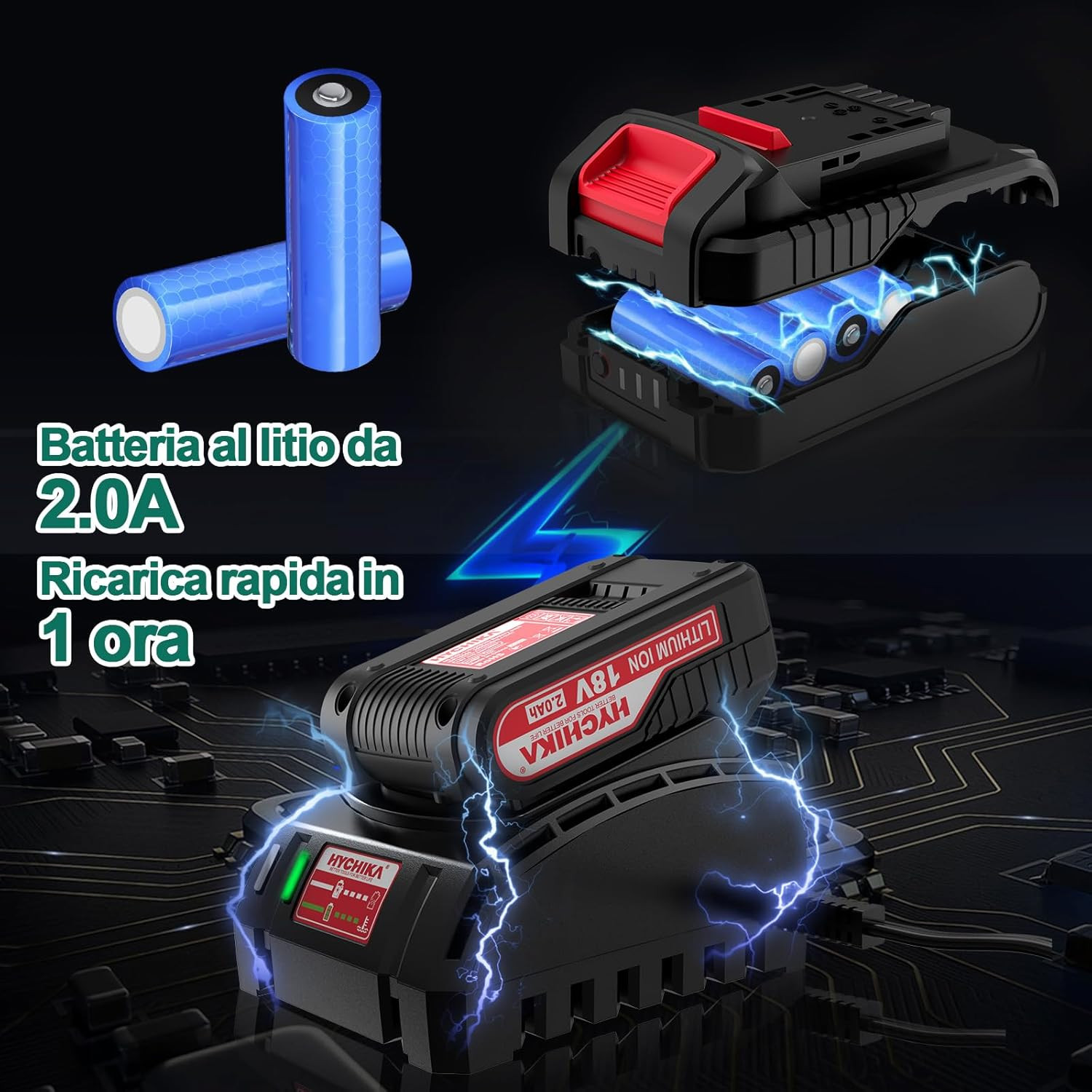 Trapano Avvitatore HYCHIKA 18V con Batteria foto 6