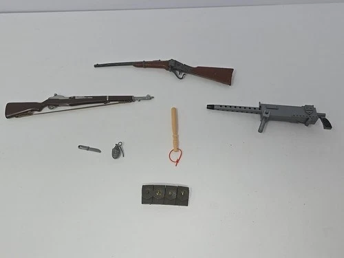 Vintage 1960s G.I. Joe Weapons Accessory Lot Machine Gun Rifles Grenade Knife