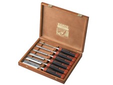 Image of Bahco Bevel Edge Wood Chisel Set 6 Piece In Storage Box BAH434S6