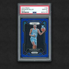 2023-24 Panini Prizm Blue Brandon Miller Rookie /199 PSA 10 RC