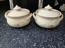 DENBY DAYBREAK LIDDED SOUP BOWLS X 2