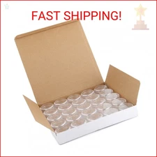 Vivaplex, 25 Clear, 20 Gram Plastic Pot Jars, Cosmetic Containers, With Lids.