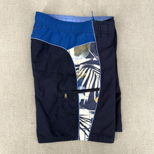 Y2K Nike Men's M Swim Trunks Board Shorts Floral Drawstring Elastic Mesh Lining