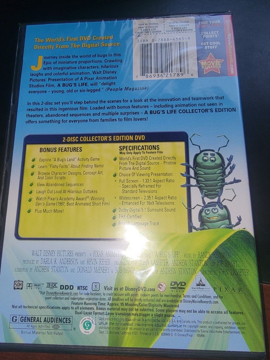 (未使用･未開封品)A Bugs Life [DVD] A Bug's Life (DVD, 1998) for sale online | eBay