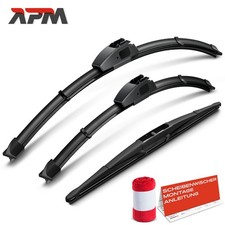 3x Scheibenwischer Wischerblatt Vorne Hinten 600/350/350 für Mazda 2 DE DH 07-15