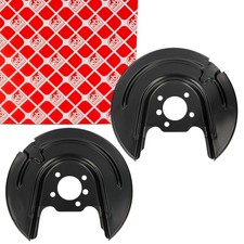 2x febi Spritzblech Bremsscheibe für VW GOLF 7 AUDI A3 8V Q2 SEAT LEON 5F hinten