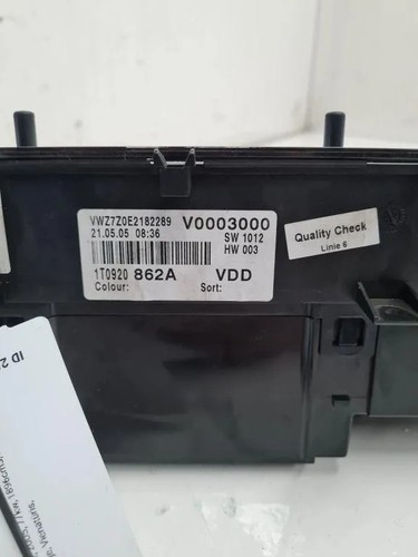 VW TOURAN 1T1, 1T2 Kombiinstrument 1T0920862A 1.90 Diesel 77kw 2005 33288443