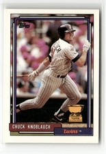 1992 TOPPS #23 CHUCK KNOBLAUCH MINNESOTA TWINS