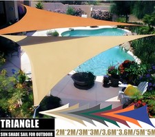 Triangle Sun Shade Sail Patio Canopy Waterproof 98%UV Block Sun Shelters