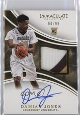 2016-17 Panini Immaculate Collegiate 60/99 Damian Jones #72 Patch Auto 1a07