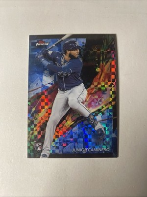 JUNIOR CAMINERO - 2024 Topps Finest - Blue X Fractor  - Rays - 71/99 L