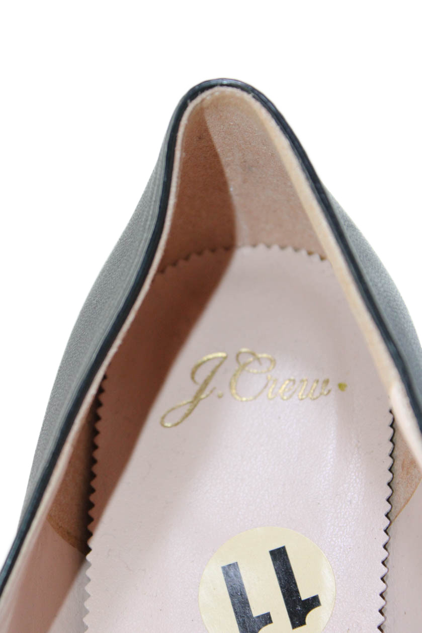 J Crew Womens Leather Solid Pointed Toe Slip On L… - image 7