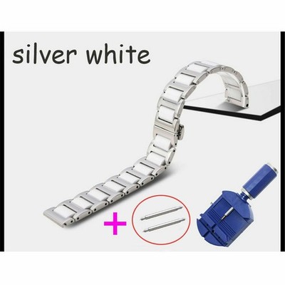 Metal Strap Watch Band Ceramic Stainless Steel 12mm 13 14 15 16 17 18 19 20 22mm