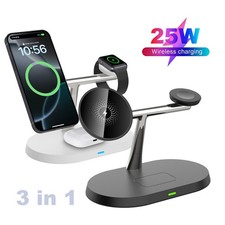 3in1 25W Fast Magnetic Wireless Charger Dock For Apple Watch Air Pods iPhone 17e