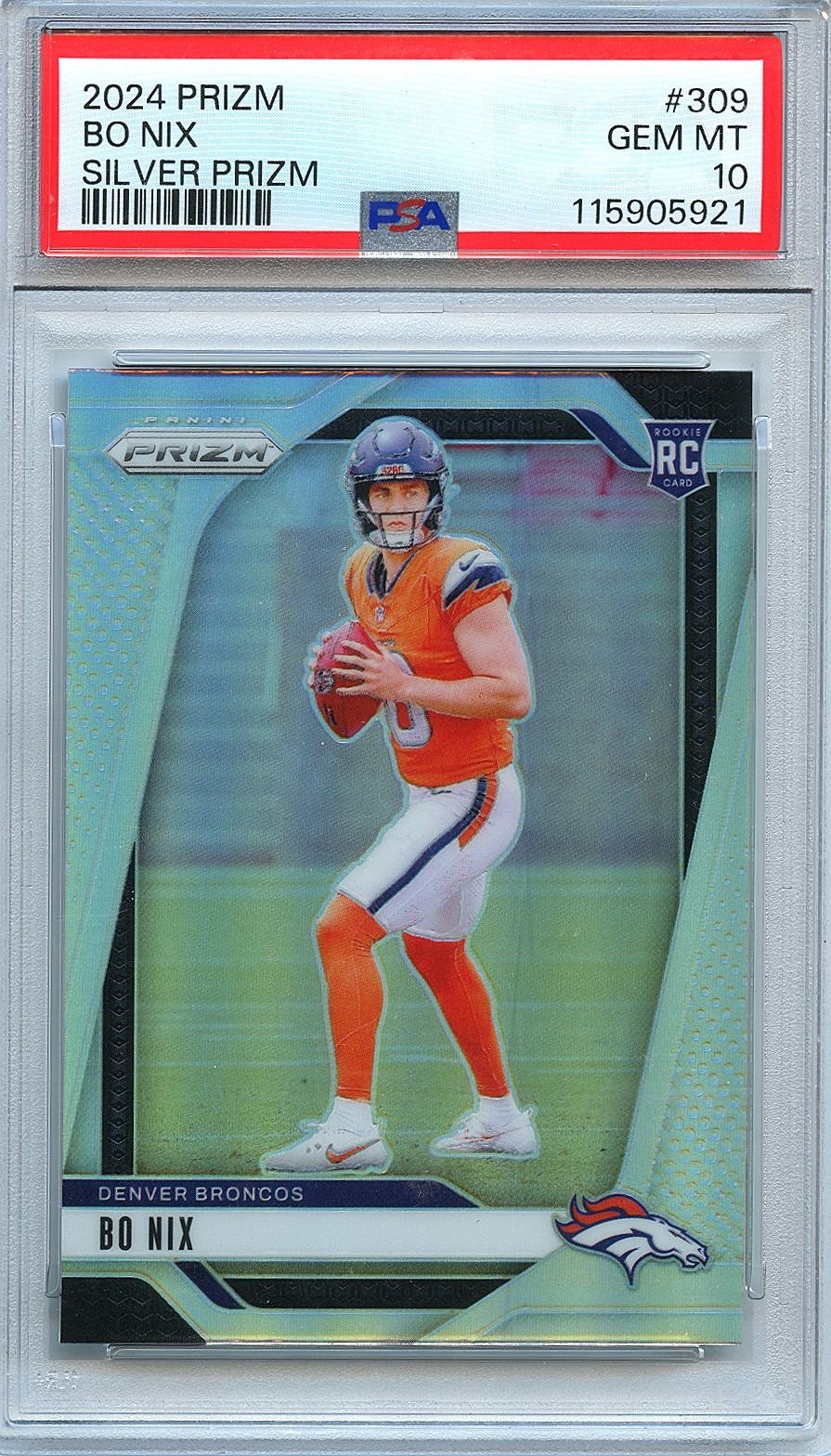 Bo Nix Panini Prizm #309 Silver