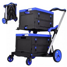 200lbs Upgraded Foldable Personal Portable Shopping Cart Grocery Cart
