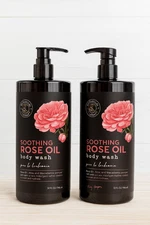 BOTANICAL SPA (JUMBO 2-PK) Soothing Aloe, Macadamia ROSE OIL Body Wash -32 Oz EA
