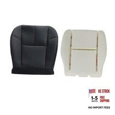Black Driver Side Bottom  Foam Cushion Replacement Seat Cover Compatible