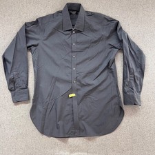 Turnbull Asser Bespoke Dress Shirt Barrel Cuff Gray Size L 16.5 42 Business