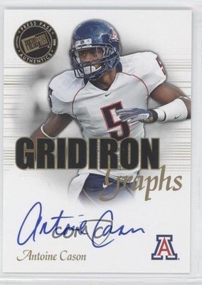 2008 Press Pass SE Gridiron Graphs Antoine Cason #GG-AC2 Rookie Auto RC 9ap