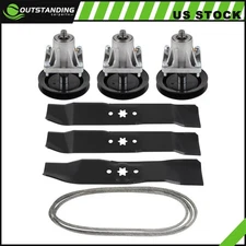 Rebuild Kit Blades Spindles Belt for Cub Cadet 46" LT1045 LT1046 Lawn Mowers