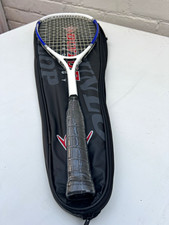 Dunlop Hotmelt Pro Squash Racket White/Blue with Dunlop Cover Zip Case