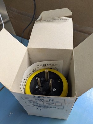 KH Electrical P650DF Plug, 6-50P, 50A  250V, yellow rubber fold over