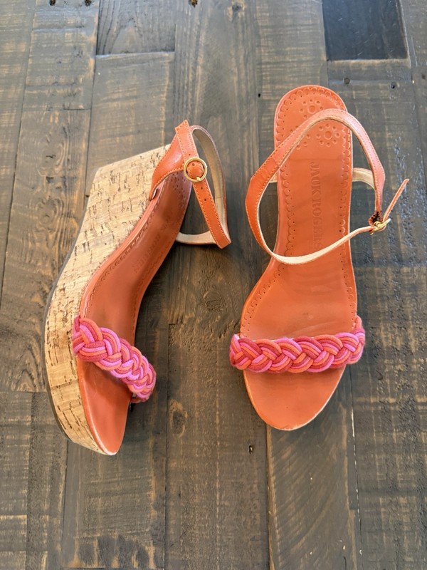 Jack rogers Braided Wedge Sandals Size 9