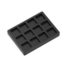Black Mechanical Keyboard Keycap Storage Case Box Dividers 12 Keys Display