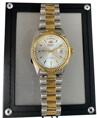 Orient President  Automatic White Dial Stainless Steel Gent's Watch NOS Rare