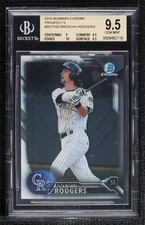 2016 Bowman Chrome Prospects Brendan Rodgers #BCP100 BGS 9.5 GEM MINT 0s3