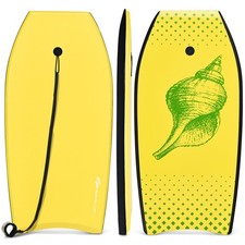 41" Super Lightweight Bodyboard Surfing W/Leash EPS Core Boarding IXPE Yellow