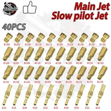 40PCS Carburetor Main Jet Kit Set Slow/Pilot Jet For PWK KEIHIN OKO CVK -US