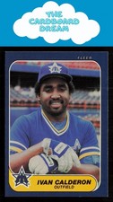 Ivan Calderon 1986 Fleer #462 RC Rookie Seattle Mariners Baseball Card. rookie card picture