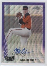 2021 Leaf Metal Draft 1990 Leaf Purple Wave 11/15 Will Bednar #LA-WB1 Auto 0c3e