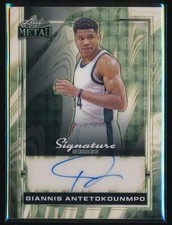 Giannis Antetokounmpo 2024 Leaf Metal Signature Series Gold Vinyl Auto 1/1