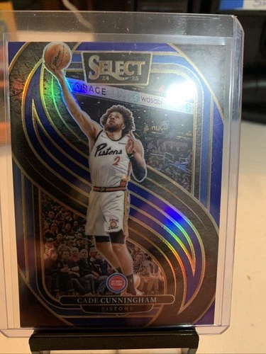 2024-25 Panini Select - Premier Level Cade Cunningham #164 Blue Prizm