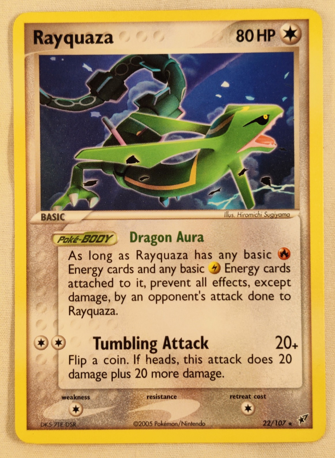 Rayquaza 22/107 Rare Deoxys Regular Pokémon Card - Near Mint NM