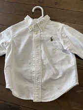 Ralph Lauren Oxford White Button Down Collared Shirt boy's size 18M
