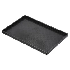 12x8" Fast Food Tray, Plastic Serving Tray Mosaic Texture Black