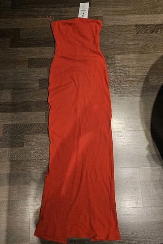 Bershka Tube Vestito Rosso S, Bershka Tube Dress Red Taglia S - Foto 2 di 7