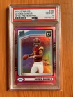 2024 Panini Donruss Rated Rookie Jayden Daniels Optic Preview Pink Prizm PSA 10