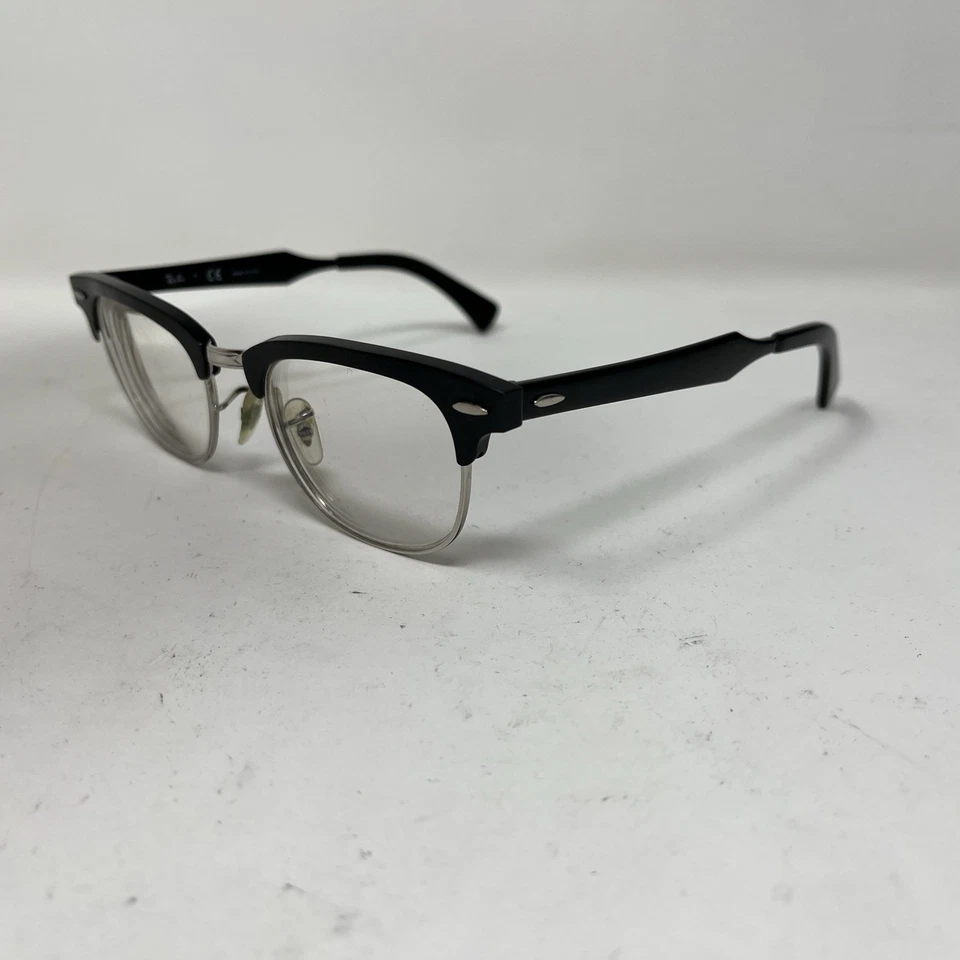 雷朋眼镜 RB 6295 2804 49-21-140 MATTE 黑色银色铝合金眼镜 MY61 — 第 3/4 张图片